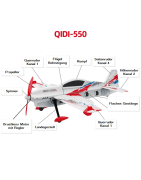 EPP Kunstflieger mit Gyro Akku Fernsteuerung QIDI 550