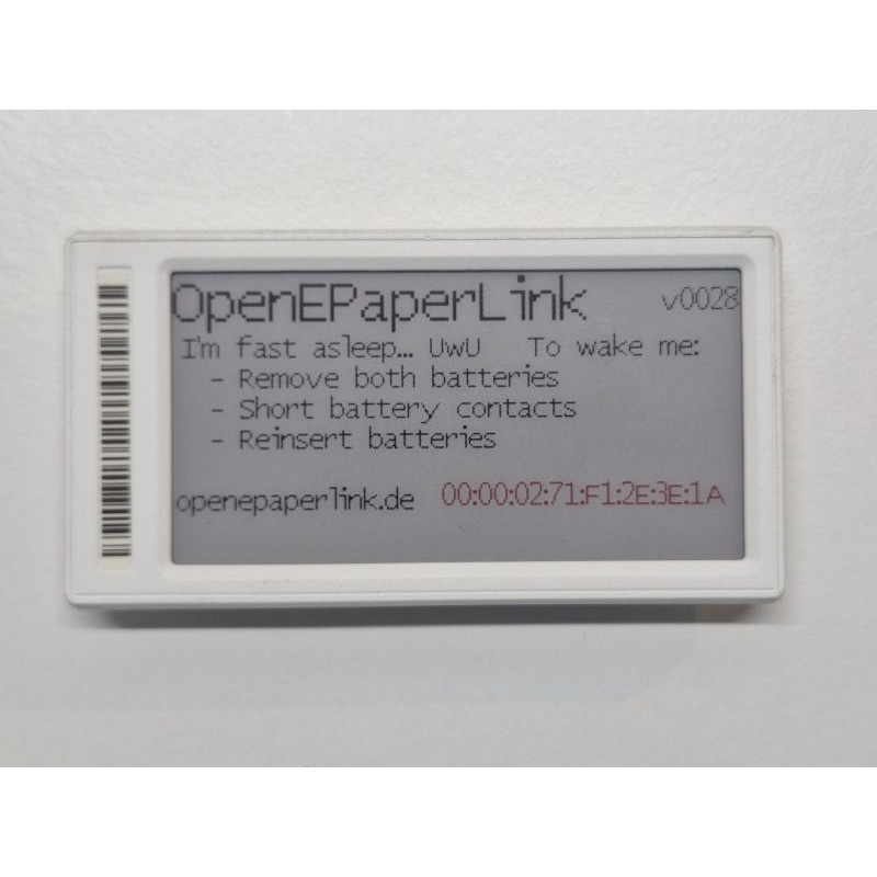 Epaper Display 2.6" OpenEpaperLink weiß