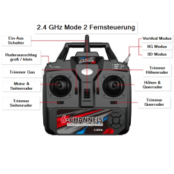 EPP Kunstflieger mit Gyro Akku Fernsteuerung QIDI 550