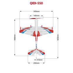 EPP Kunstflieger mit Gyro Akku Fernsteuerung QIDI 550